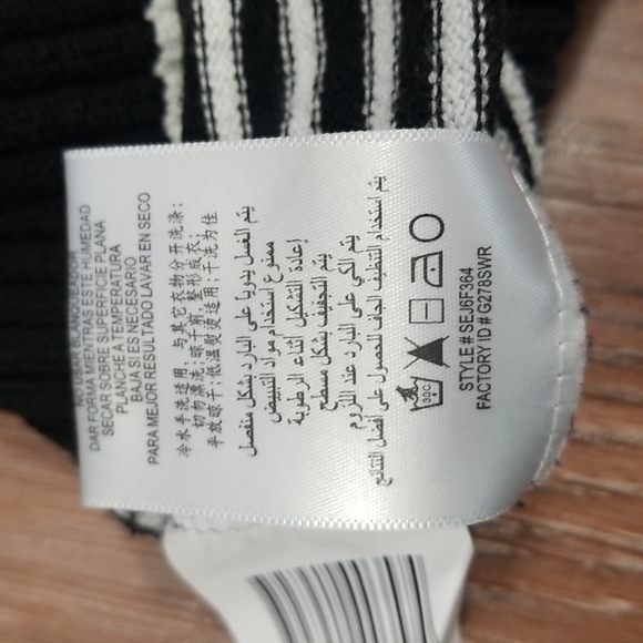 (S) BCBGMaxAzria Turtleneck Long Top/Sweater Dress Stripes Warm Loungewear - Picture 6 of 10